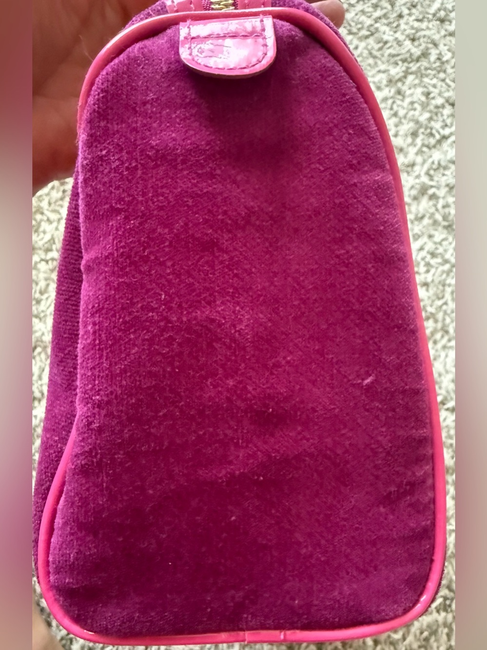 Victoria’s Secret Love Spell Small Handbag Faux Suede Cosmetic Bag - Picture 3 of 4